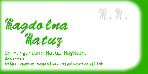 magdolna matuz business card